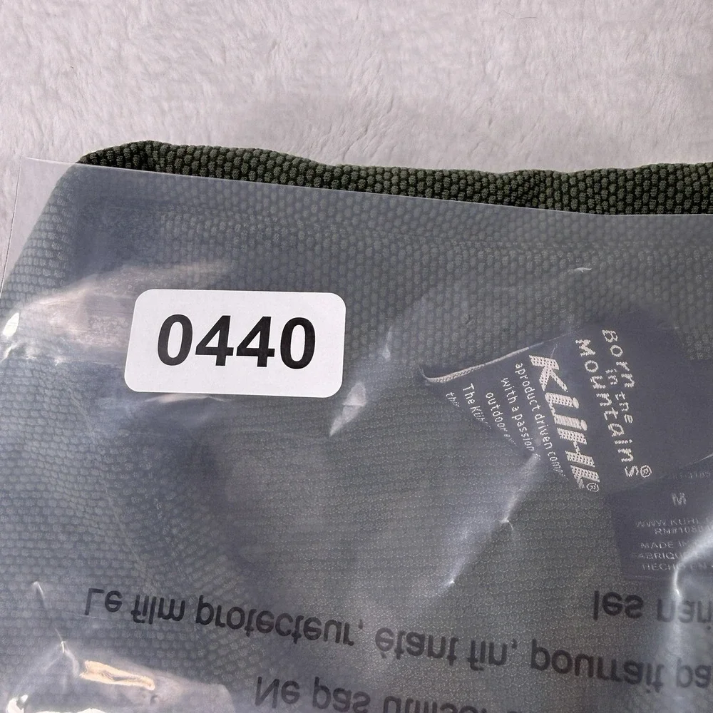 KUHL Engineered Performance Polo Shirt Mens Medium Wicking Forest Green Stretch - Picture 8 of 8